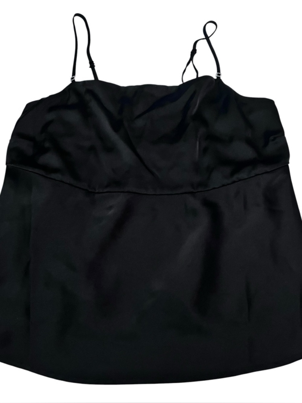Wild Fable Black Square‎ Neck Rhinestone Strap Tank Top XXL Y2K